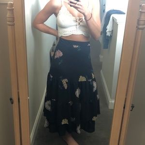 LOFT tiered maxi skirt